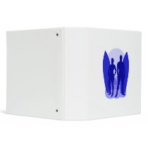 Blue Surfer Couple 3 Ring Binder