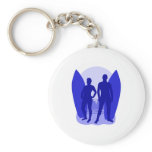 Blue Surfer Couple Keychain