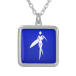 Blue Surfing Girl Pendant
