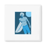 Blue Surfs Up Refrigerator Magnets