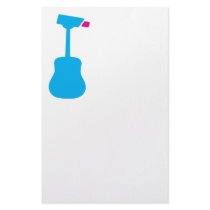 Blue surveillance guitar custom stationery