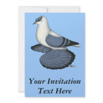 Blue Swallow Pigeon Personalized Invites