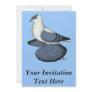 Blue Swallow Pigeon Personalized Invites