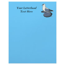 Blue Swallow Pigeon Personalized Letterhead