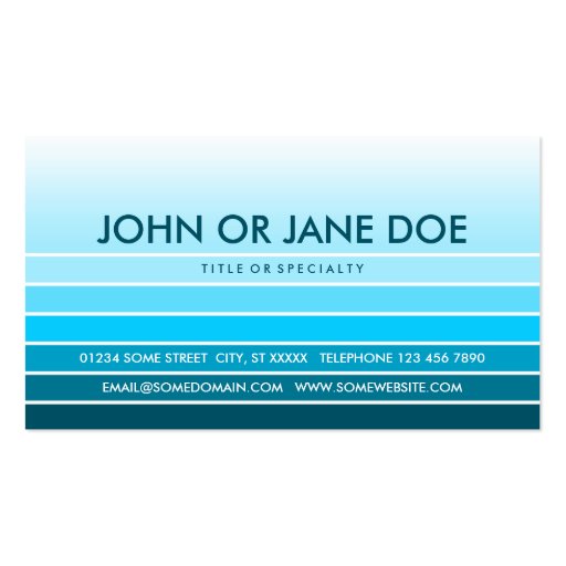 blue swatch business cards (front side)