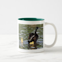 Blue Swedish Ducklings with Adult Duck Mug