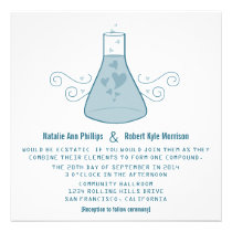 Blue Sweet Chemistry Wedding Invite invitations