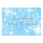 Blue Sweet Sixteen Invitation Winter Wonderland