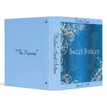 Blue Sweet Sixteen Photo Album. Vinyl Binders