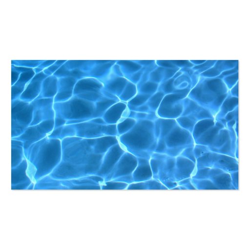 Blue Swimming Pool Pattern Business Card (back side)