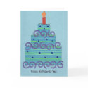 Blue Swirl Birthday Cake cards by Jillese Blue Swirl Birthday Cake cards