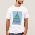 Blue Swirl Birthday Cake Tee t-shirts by Jillese Blue Swirl Birthday Cake Tee t-shirts