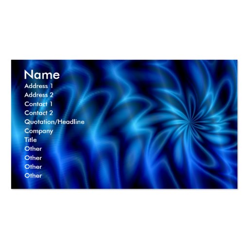 Blue Swirl Business Card Template (front side)
