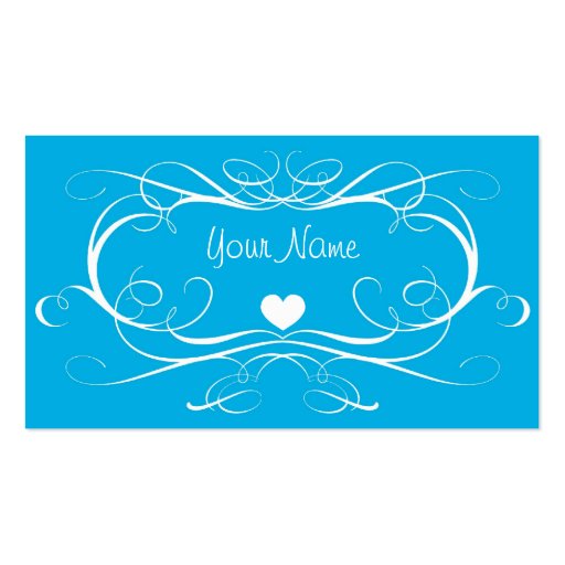 Blue Swirl Business Cards (front side)