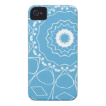 Blue swirl Mandala pattern iphone cases iPhone 4 Case-Mate Case
