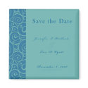 Blue Swirl Save the Date magnets