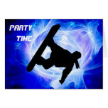 Blue Swirl Snowstorm Greeting Card