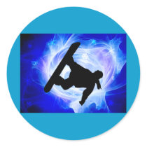 Blue Swirl Snowstorm Sticker