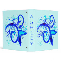 Blue Swirl Tattoo Binder