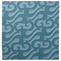 Blue Swirles Printed Napkins