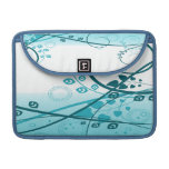 Blue Swirling Vines Macbook Pro Sleeves