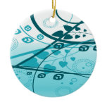 Blue Swirling Vines ornaments