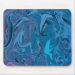 Blue Swirls and Spikes Mousepad mousepads
