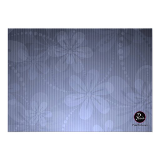 Blue Swirls Birthday Party Invitation