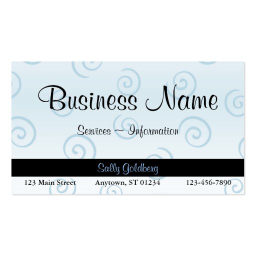 Blue Swirls Business Card