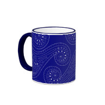 Blue swirls coffee mugs