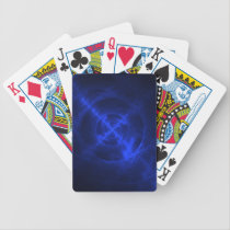 Blue Swirls fractal design playing cards