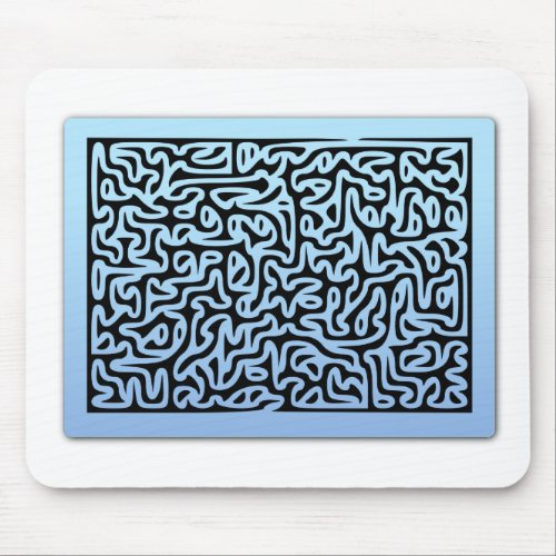 Blue Swirls Maze mousepad