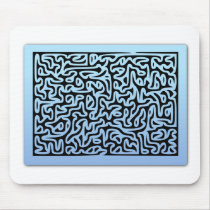 Blue Swirls Maze mousepads by inkles Blue Swirls Maze mousepads