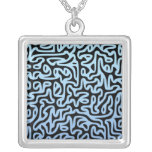 Blue Swirls Maze Necklace