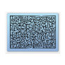 Blue Swirls Maze Postcards