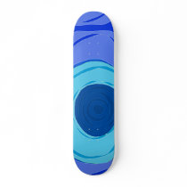 Blue Swirls Skate Board