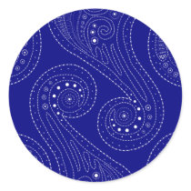 Blue swirls stickers