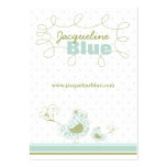 Blue Swirly Whimsical Birds Custom Business Card