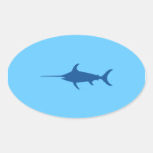 Blue Swordfish Stickers