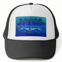 blue symmetrical graffiti hats by austintguerra blue symmetrical graffiti hats