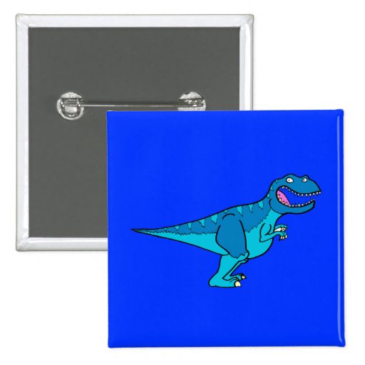 Blue T-rex Buttons