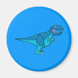 Blue T-rex Fridge Magnet