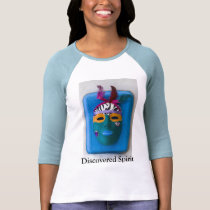 blue T with feathers t-shirts
