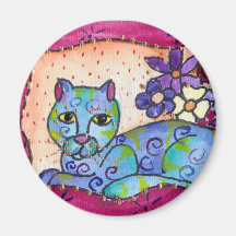 Blue Tabby Cat Magnets