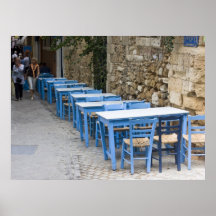 Blue Tables Poster