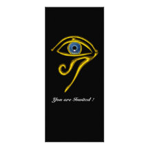 BLUE TALISMAN,black and white Invitation