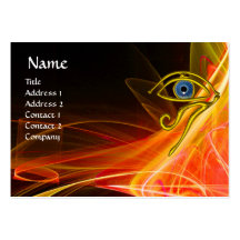 BLUE TALISMAN ORANGE YELLOW RED WHITE LIGHT WAVES BUSINESS CARD