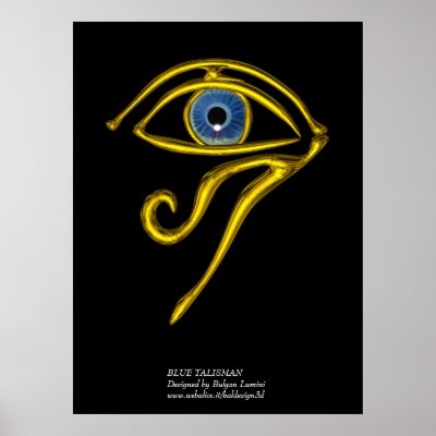 BLUE TALISMAN POSTER by bulgan_lumini