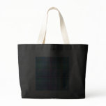 blue tartan pattern canvas bag