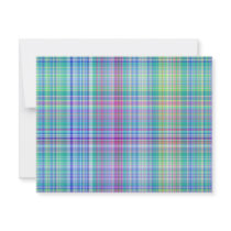 blue tartan pattern custom announcements
